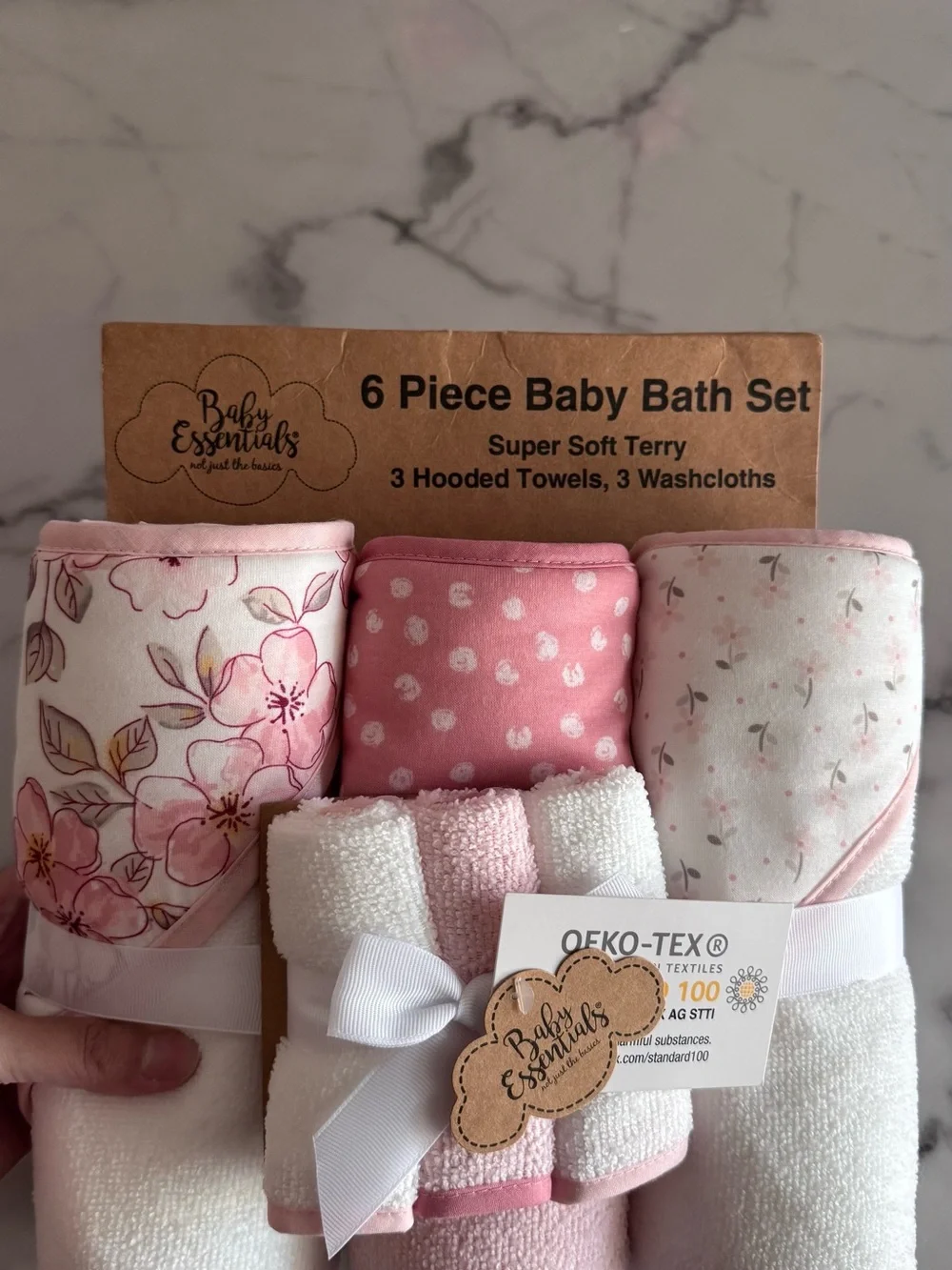 Newborn Baby Girl Hooded Towels